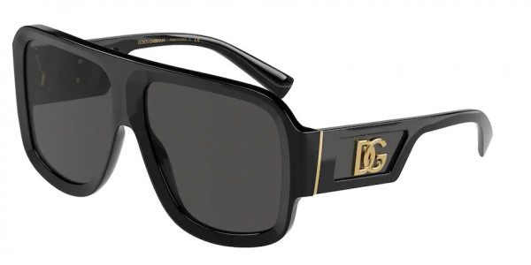 Dolce & Gabbana DG4401 Sunglasses, 501/87 BLACK DARK GREY (BLACK)