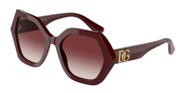 Dolce & Gabbana DG4406F Sunglasses, 30918H BORDEAUX CLEAR GRADIENT DARK B (RED)