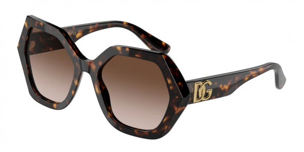 Dolce & Gabbana DG4406F Sunglasses, 502/13 HAVANA GRADIENT BROWN (TORTOISE)