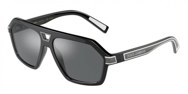 Dolce & Gabbana DG6176 Sunglasses, 501/81 BLACK DARK GREY POLAR (BLACK)