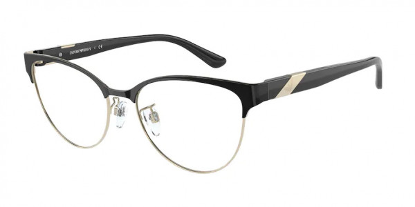 Emporio Armani EA1130 Eyeglasses, 3014 SHINY BLACK/PALE GOLD (BLACK)