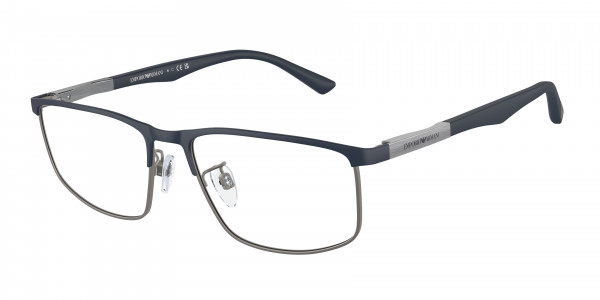 Emporio Armani EA1131 Eyeglasses, 3155 MATTE BLUE/GUNMETAL (BLUE)