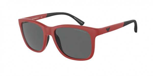 Emporio Armani EA4184 Sunglasses, 562487 MATTE RED DARK GREY (RED)
