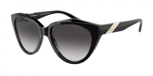 Emporio Armani EA4178 Sunglasses, 58758G SHINY BLACK GRADIENT GREY (BLACK)