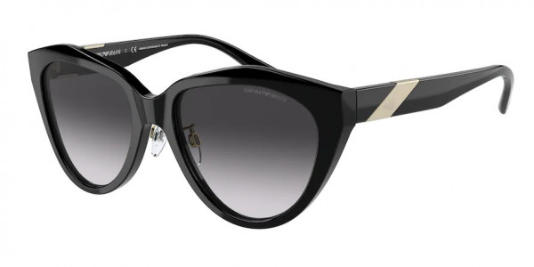 Emporio Armani EA4178F Sunglasses, 58758G SHINY BLACK GRADIENT GREY (BLACK)