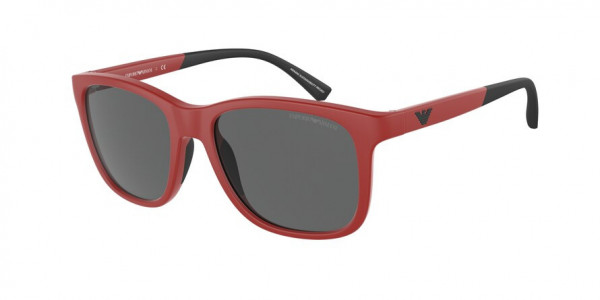 Emporio Armani EA4184F Sunglasses, 562487 MATTE RED DARK GREY (RED)