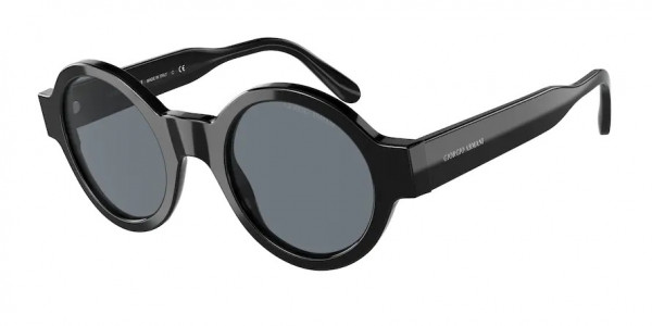 Giorgio Armani AR 903M Sunglasses, 5001R8 BLACK BLUE PHOTO (BLACK)