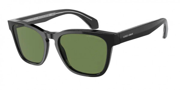 Giorgio Armani AR8155 Sunglasses, 58754E BLACK GREEN (BLACK)