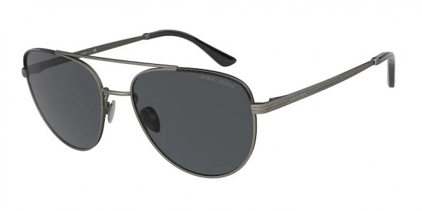 Giorgio Armani AR6134J Sunglasses, 326087 MATTE GUNMETAL/BLACK DARK GREY (GREY)