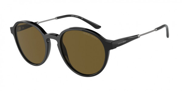 Giorgio Armani AR8160F Sunglasses, 500173 BLACK BROWN (BLACK)