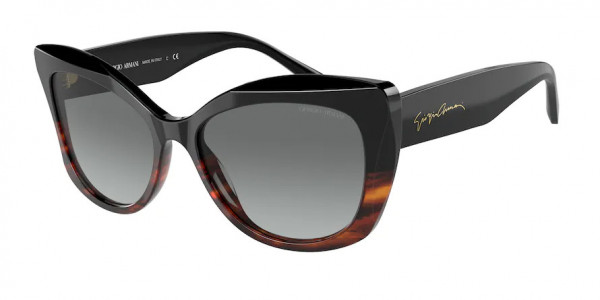 Giorgio Armani AR8161 Sunglasses, 592811 BLACK/STRIPED BROWN GRADIENT G (BLACK)