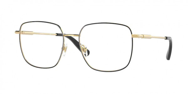 Versace VE1281 Eyeglasses, 1433 GOLD/BLACK (BLACK)