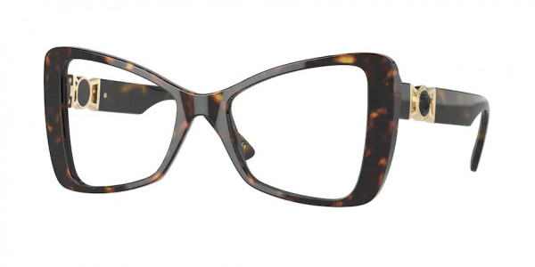 Versace VE3312 Eyeglasses, 108 HAVANA (TORTOISE)