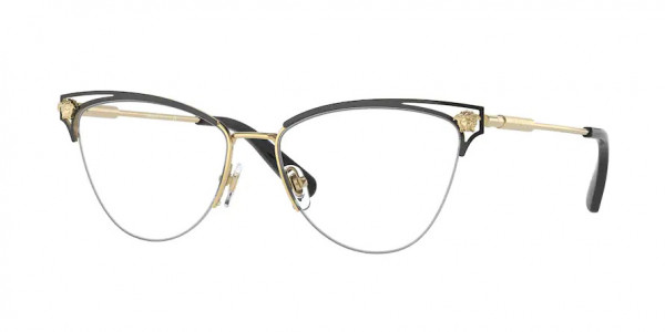 Versace VE1280 Eyeglasses, 1433 GOLD/BLACK (BLACK)