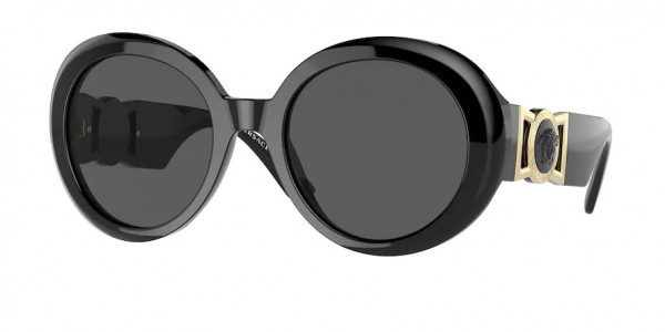 Versace VE4414 Sunglasses, GB1/87 BLACK DARK GREY (BLACK)