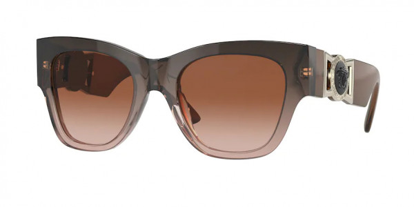 Versace VE4415U Sunglasses, 533213 TRANSP BROWN GRADIENT BEIGE BR (BROWN)