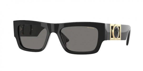 Versace VE4416U Sunglasses, GB1/81 BLACK POLAR DARK GREY (BLACK)