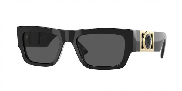 Versace VE4416U Sunglasses, GB1/87 BLACK DARK GREY (BLACK)