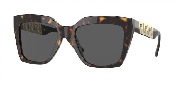 Versace VE4418F Sunglasses, 108/87 HAVANA DARK GREY (TORTOISE)