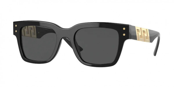 Versace VE4421F Sunglasses, GB1/87 BLACK DARK GREY (BLACK)