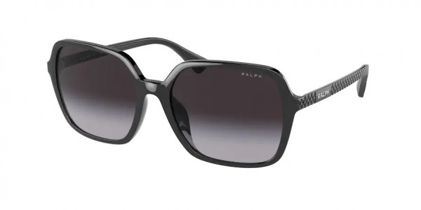 Ralph RA5291U Sunglasses, 50018G SHINY BLACK GRADIENT GREY (BLACK)