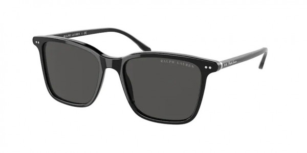 Ralph Lauren RL8199 Sunglasses, 500187 SHINY BLACK DARK GREY (BLACK)