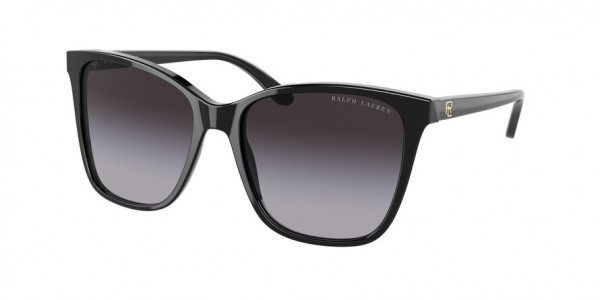 Ralph Lauren RL8201 Sunglasses, 50018G SHINY BLACK GRADIENT GREY (BLACK)