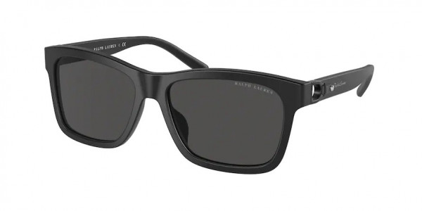 Ralph Lauren RL8203QU Sunglasses, 537587 MATTE BLACK DARK GREY (BLACK)
