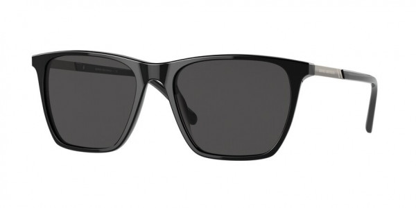 Brooks Brothers BB5045 Sunglasses, 600087 BLACK SOLID GREY (BLACK)