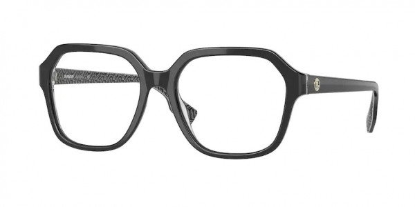 Burberry BE2358F ISABELLA Eyeglasses, 3977 ISABELLA BLACK/PRINT TB/CRYSTA (BLACK)