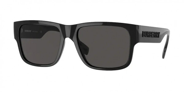 Burberry BE4358 KNIGHT Sunglasses, 300187 KNIGHT BLACK DARK GREY (BLACK)