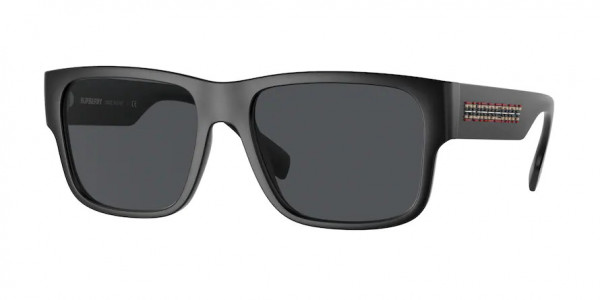 Burberry BE4358 KNIGHT Sunglasses, 346487 KNIGHT MATTE BLACK DARK GREY (BLACK)