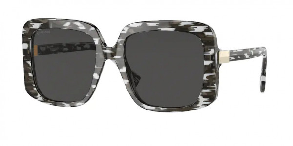 Burberry BE4363 PENELOPE Sunglasses, 397887 PENELOPE WHITE/BLACK DARK GREY (WHITE)
