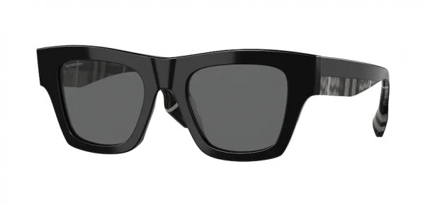 Burberry BE4360 ERNEST Sunglasses, 399687 ERNEST BLACK DARK GREY (BLACK)