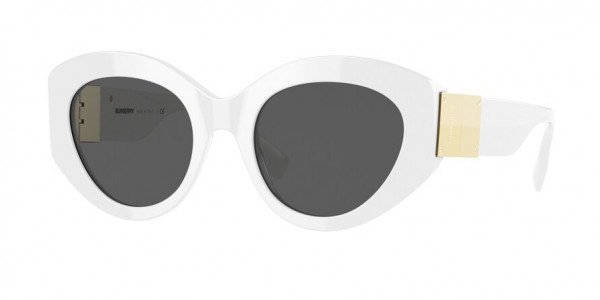 Burberry BE4361F SOPHIA Sunglasses, 300787 SOPHIA WHITE DARK GREY (WHITE)