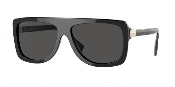 Burberry BE4362 JOAN Sunglasses, 300187 JOAN BLACK DARK GREY (BLACK)