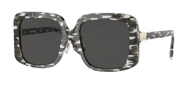 Burberry BE4363F PENELOPE Sunglasses, 397887 PENELOPE WHITE/BLACK DARK GREY (WHITE)