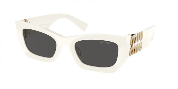 Miu Miu MU 09WS Sunglasses, 1425S0 WHITE DARK GREY (WHITE)