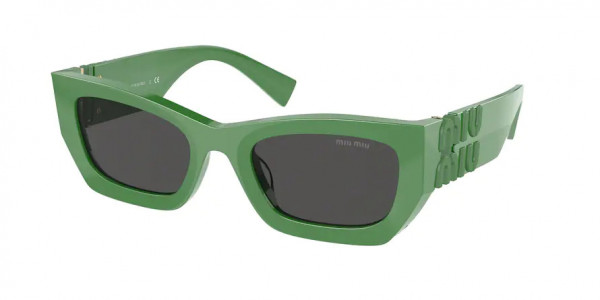 Miu Miu MU 09WS Sunglasses, 19C5S0 GREEN DARK GREY (GREEN)