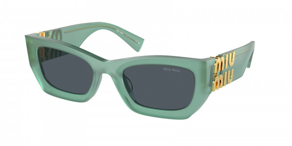 Miu Miu MU 09WS Sunglasses, 19L09T OPAL ANISE DARK GREY (GREEN)