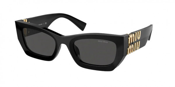 Miu Miu MU 09WS Sunglasses, 1AB5S0 BLACK DARK GREY (BLACK)