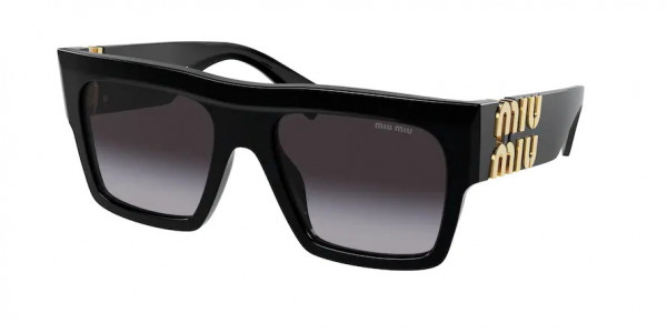 Miu Miu MU 10WS Sunglasses, 1AB5D1 BLACK GREY GRADIENT (BLACK)