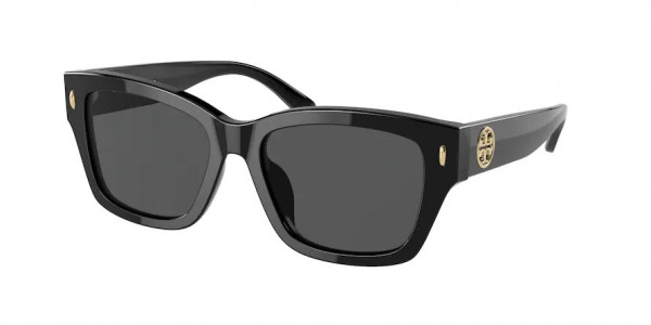 Tory Burch TY7167U Sunglasses, 170987 BLACK GREY SOLID (BLACK)