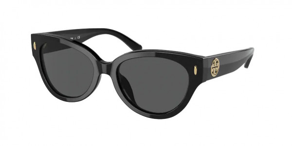 Tory Burch TY7168U Sunglasses, 17098G BLACK GREY SOLID (BLACK)