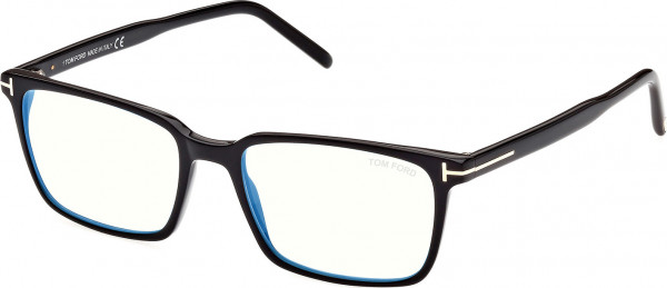 Tom Ford FT5802-B Eyeglasses, 001 - Shiny Black / Shiny Black