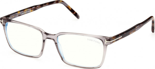 Tom Ford FT5802-B Eyeglasses, 020 - Shiny Grey / Coloured Havana
