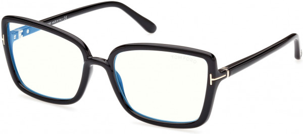 Tom Ford FT5813-B Eyeglasses, 001 - Shiny Black, 