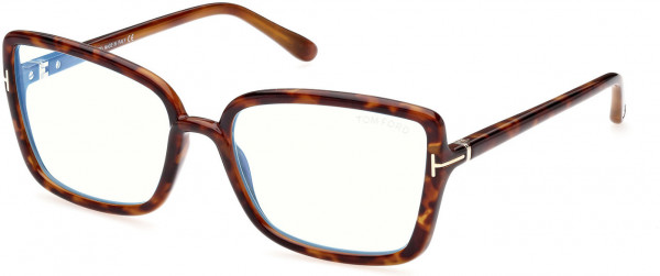 Tom Ford FT5813-B Eyeglasses, 055 - Shiny Vintage Havana, 