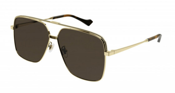Gucci GG1099SA Sunglasses, 003 - GOLD with BROWN lenses