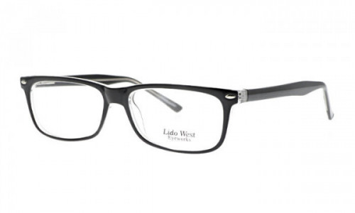 Lido West Ridge Eyeglasses, Black/Crystal